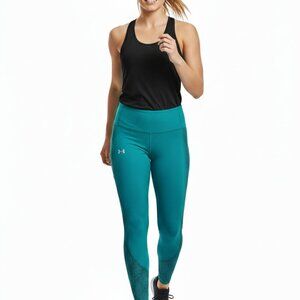Under Armour Women’s HeatGear Leggings – Teal, Size Small